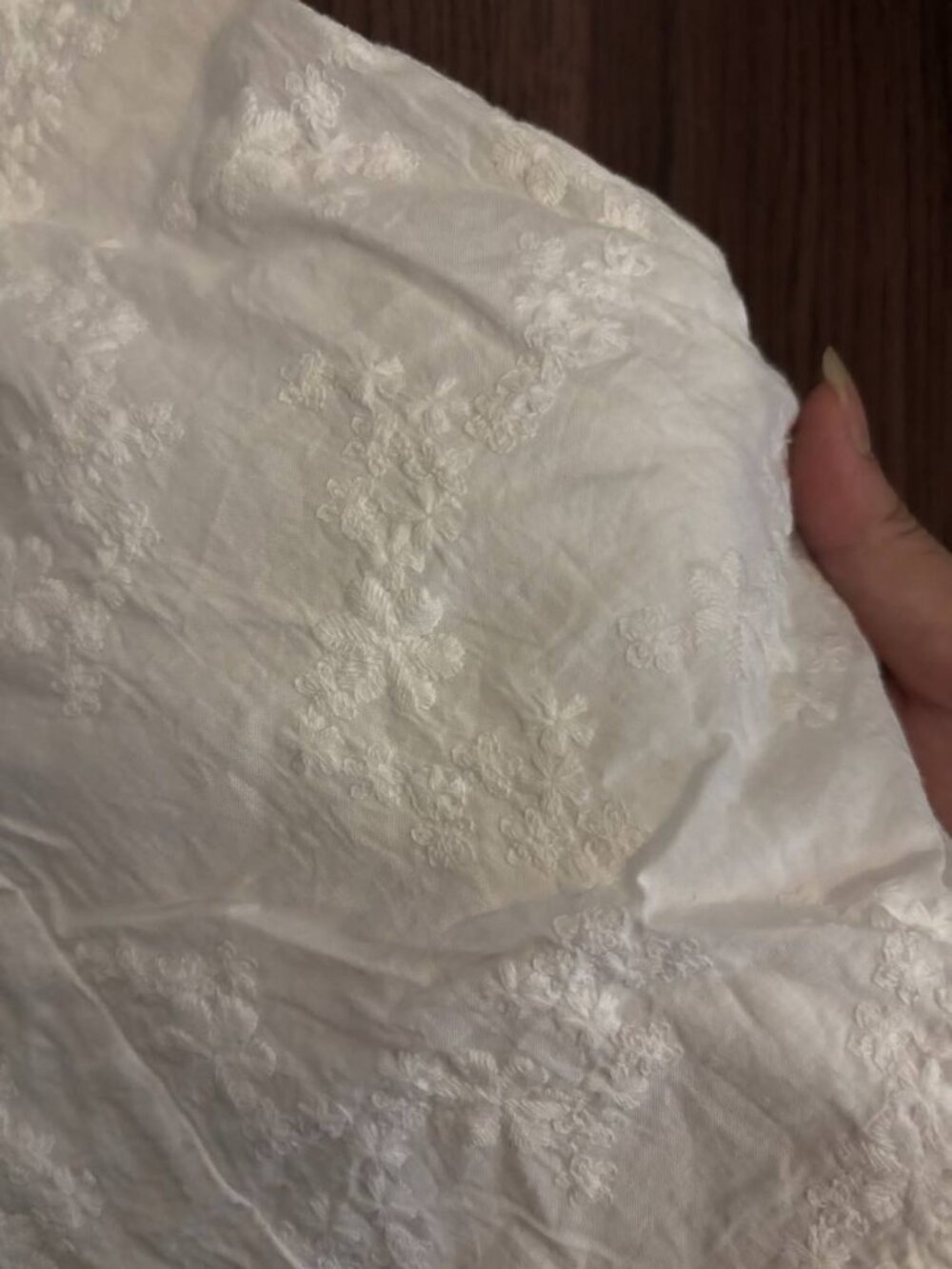 White Embroidered Mini Dress - Picture 2 of 4